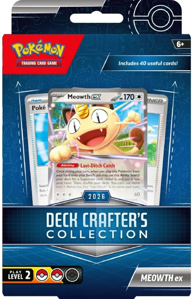 Doosvoorkant van de Pokémon TCG Deck Crafter's Collection met Meowth ex