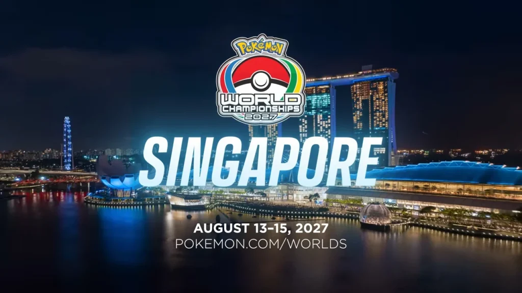 Aankondiging dat Pokemon Worlds 2027 in Singapore wordt gehouden